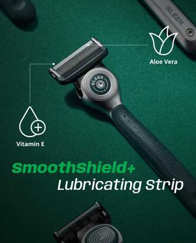 Miniatura 4 de DORCO SLEEK Navaja de 6 cuchillas para hombres con 7 cartuchos Navajas de cartucho para hombres con mango y cuchillas de afeitado suave Navajas