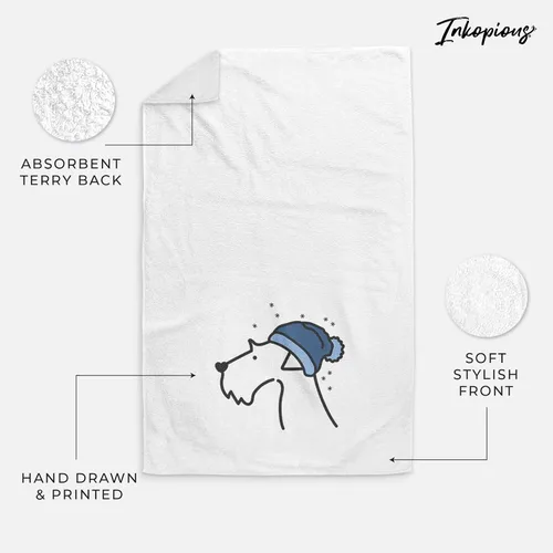 Miniatura 3 de Inkopious Gorro de invierno Airedale Terrier Toalla de mano decorativa - Decoración navideña para el hogar