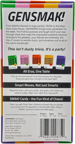 Miniatura 8 de GENSMAK! Juego de fiesta - Atractivo juego de trivia multigeneracional con pistas cómicas - Divertido para familiares y amigos, adultos