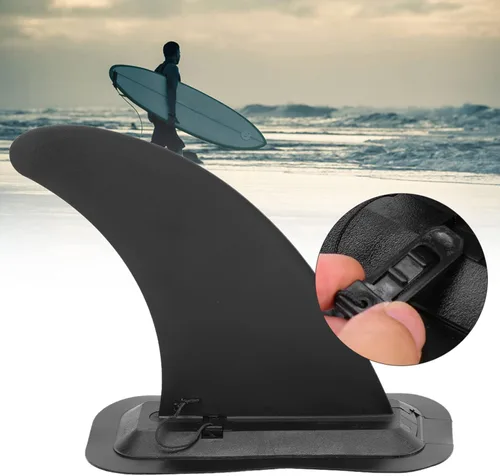 Miniatura 2 de Aleta de tabla de surf de 9 pulgadas, tabla de surf inflable, aleta de cuenca de surf, aleta central de PVC desmontable con base, tabla de remo
