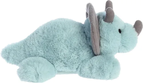 Miniatura 3 de Aurora® - Adorable Mini Flopsie™ triceratops de peluche - Animal de peluche, facilidad para jugar, compañero eterno - azul, 8 pulgadas
