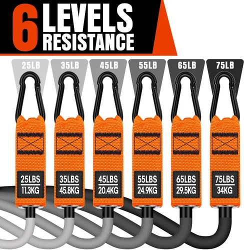 Miniatura 2 de Bandas de resistencia pesada para entrenamiento, bandas de ejercicio de 300 libras con asas, bandas de entrenamiento para hombres, juego de bandas