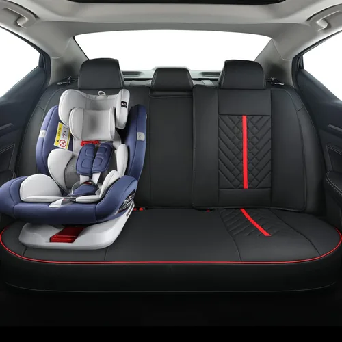Miniatura 7 de LUCKYMAN CLUB Fundas de asiento para Altima, compatibles con Altima S SR SV SL Platinum Sedan 2013-2025 con piel sintética impermeable (Negro y Rojo)