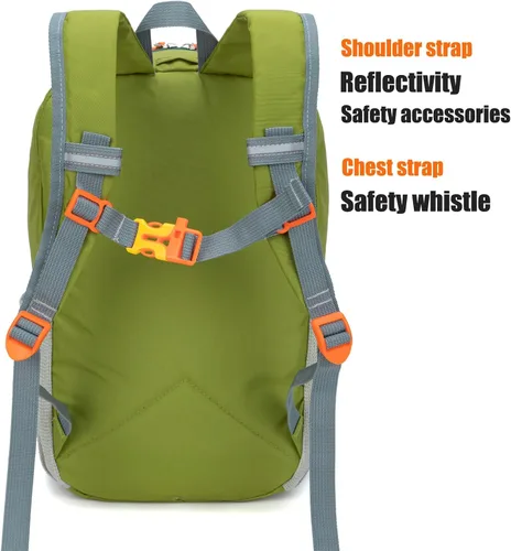 Miniatura 4 de IVYGREEN Mochila de senderismo para niños pequeños para niños o niñas, mochila pequeña para campamento o viajes (verde militar, S)