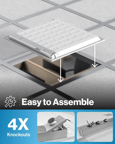 Miniatura 3 de Sunco - Paquete de 24 luces LED de panel plano de 2 x 2 para techo caído, accesorio de iluminación de repuesto comercial Trofer, 4400 LM, 40W, CCT
