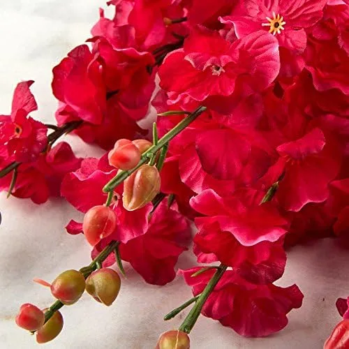 Miniatura 2 de Factory Direct Craft Poly Silk Beauty Pink Delphinium Floral Bush para decoración de interiores