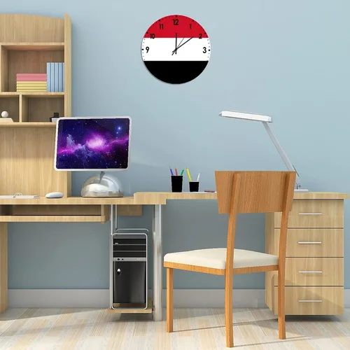 Miniatura 742 de Cheyan Reloj de pared con bandera de Canadá de 12 pulgadas, silencioso, sin tictac, de PVC, funciona con pilas, reloj redondo decorativo, regalo