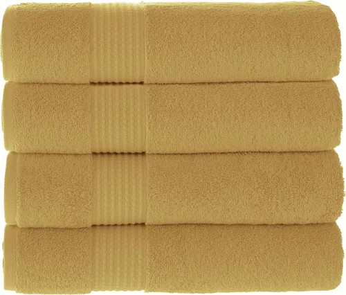 Miniatura 47 de MAURA Basics - Toallas de baño de 100 % algodón turco con bucles de gancho. Juego de toallas de felpa absorbentes de lujo extra grandes para baño