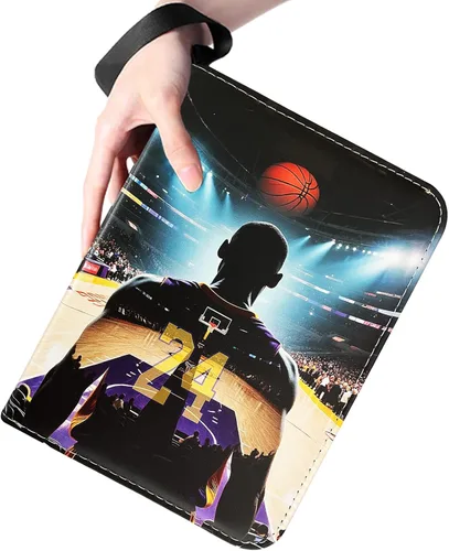 Miniatura 4 de Carpeta de tarjetas de baloncesto, 9 bolsillos con 50 fundas extraíbles, se adapta a 900 tarjetas deportivas, álbum de coleccionistas de tarjetas
