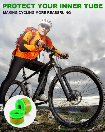 Miniatura 6 de Julai Bike Tire Liners, Mountain Bicycle Tube Flats Self-Adhesive Protector Puncture Free Compatible with 20 24 26 28 29