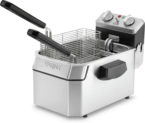 Miniatura 11 de Waring Freidora comercial WDF75RC de alta resistencia de 8.5 libras, incluye 4 cestas individuales y 2 cubiertas nocturnas - 1800 W, 120 V, enchufe