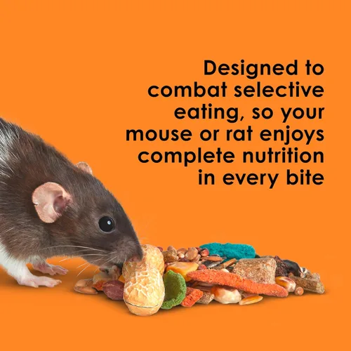 Miniatura 4 de Comida para ratones y ratas Kaytee Fiesta, mezcla nutritiva y divertida, apoya la salud dental y la digestión, 2 libras