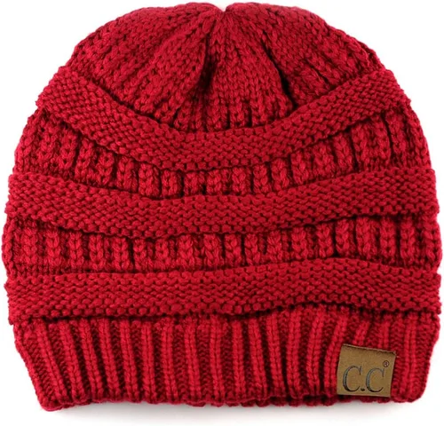 Miniatura 593 de C.C Trendy Warm Chunky Soft Stretch Cable Knit Beanie