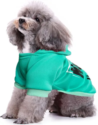 Miniatura 3 de Jecikelon Sudaderas con capucha para perros de invierno con estampado, ropa cálida para perros pequeños, abrigo de chihuahua, ropa para cachorros