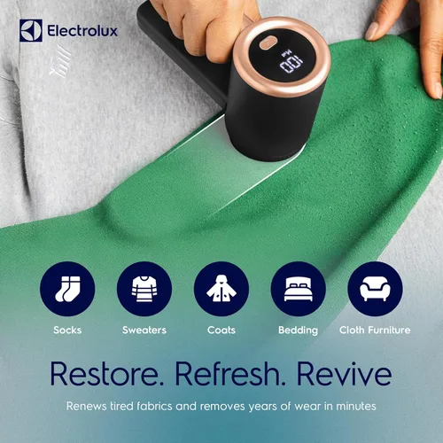 Miniatura 3 de Afeitadora de tela recargable Electrolux Removedor de pelusa de 3 velocidades para ropa y muebles Elimina la pelusa y las bolitas Afeitadora
