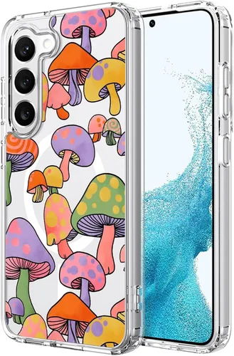 Miniatura 10 de Funda magnética para Samsung Galaxy S22 Plus compatible con carga inalámbrica MagSafe, diseño de gato, a prueba de golpes, antiarañazos