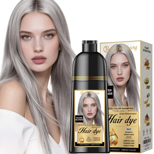 Miniatura 12 de Joyful Young Champú para teñir el cabello natural 3 EN 1, color de cabello para cobertura de canas, champú para teñir el cabello para mujeres