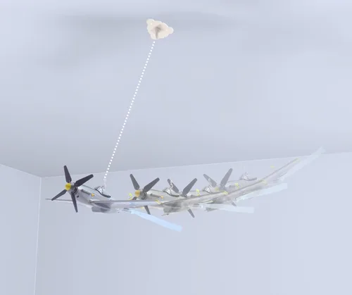 Miniatura 7 de Daron Sky Fighter - Juguete volador con cuerda, color gris