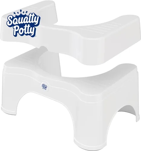 Squatty Potty The Original Taburete de Baño para Inodoro - Ajustable 2.0, Convertible a 7" o 9" de Altura con Tapa Removible para Adultos y Niños