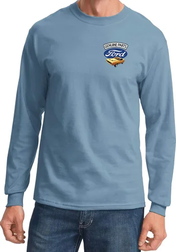Miniatura 5 de Ford Mustang - Camiseta de manga larga con estampado de bolsillo Blanco