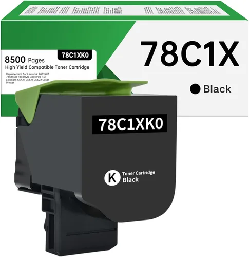 78C1XK0 8500 Páginas Negro Cartucho de tóner remanufacturado de reemplazo para Lexmark CS421 CS521 CS622 CX421 CX522 CX622 CX625