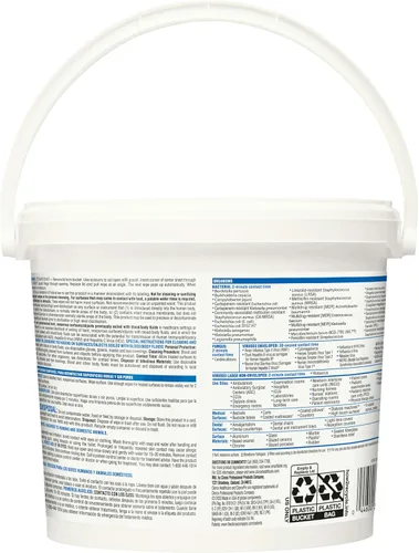 Miniatura 10 de Clorox Healthcare VersaSure - Toallitas desinfectantes limpiadoras, 12 x 12 pulgadas, cubo de 110 unidades (el paquete puede variar)