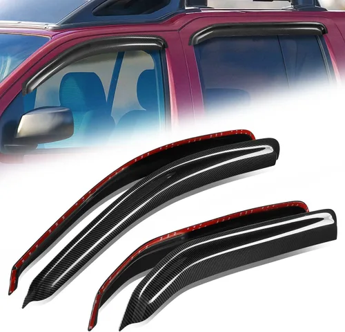 Miniatura 49 de Auto Dynasty 4 piezas viseras de ventana con patrón de fibra de carbono compatibles con Chrysler PT Cruiser 2001-2010, deflectores de ventana