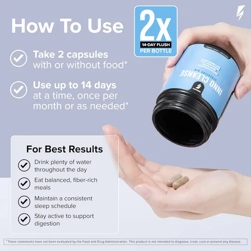 Miniatura 5 de Inno Cleanse - Compuesto de adelgazamiento de cintura Apoyo y ayuda al sistema digestivo Reducción de inflamación Mejora los niveles