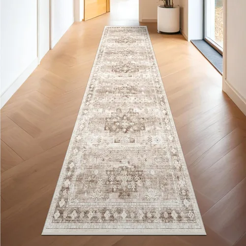 Miniatura 230 de Alfombra Boho Negra para Sala de Estar - Alfombra de Área Lavable de 10x14 Pies, Alfombras de Comedor para Debajo de la Mesa, Alfombra Suave de Pelo