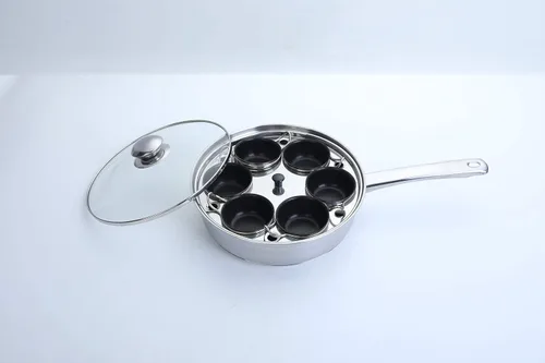 Miniatura 4 de Sartén para Huevos Escalfados de 6 Tazas - Olla para Huevos Escalfados de Acero Inoxidable – Juego de Utensilios de Cocina para Escalfar Huevos