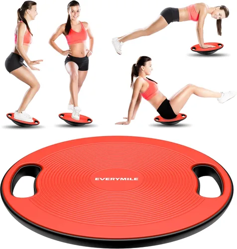 Miniatura 6 de Wobble Balance Board, Exercise Balance Stability Trainer Portable Balance Board with Handle for Workout Core Trainer Physical Therapy & Gym No-Skid