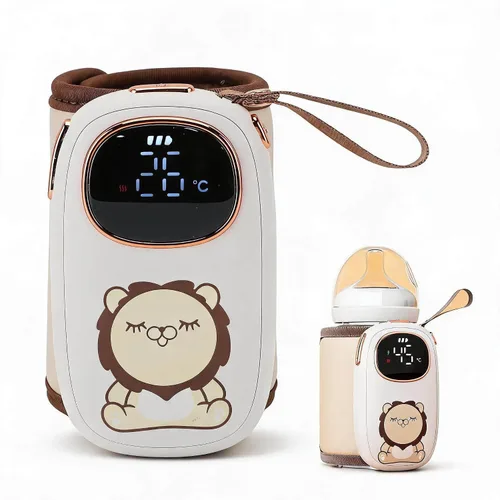 Miniatura 10 de Calentador de botellas multifuncional, calentamiento rápido, 2-5 minutos, 48 horas, mantiene el calor, portátil con batería de 6000 mAh incorporado