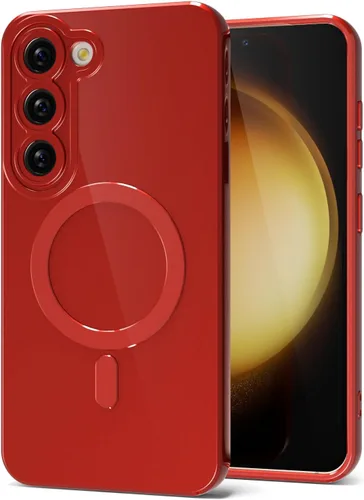 Miniatura 28 de Svanove para Samsung Galaxy S22 Funda de teléfono de silicona magnética, compatible con Magsafe, linda para mujeres, brillante color brillante, gel