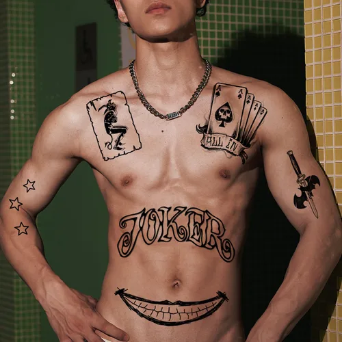 Miniatura 2 de Tatuajes de Halloween Set Tatuajes Temporales Pegatina Disfraces Cosplay Fiesta Tatuaje