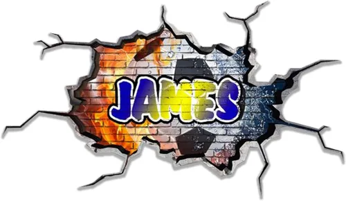 Miniatura 17 de Calcomanía de pared personalizada con nombre de graffiti 3D, calcomanía decorativa de vinilo artística personalizada, extraíble, despegar y pegar