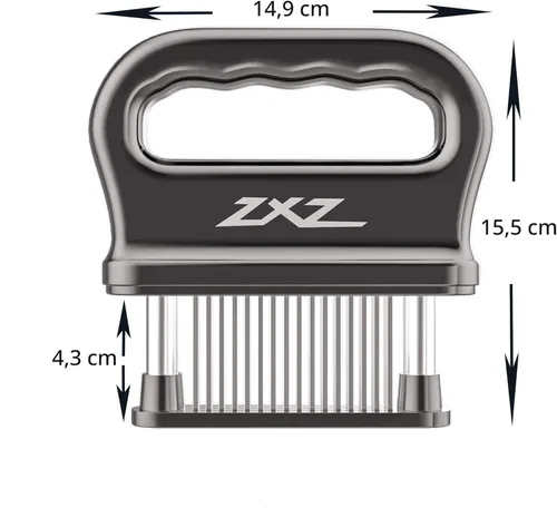Miniatura 3 de ZXZ Ablandador de carne, 48 cuchillas de acero inoxidable de punta afilada, herramienta de cocina resistente para ablandar carne de res, pavo