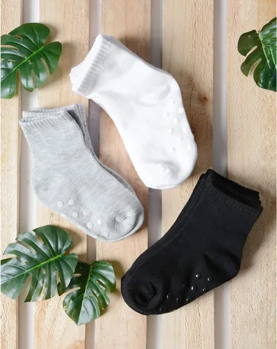 Miniatura 10 de Tenpluszero 12 pares de calcetines antideslizantes para niños pequeños con puños para bebés niños y niñas