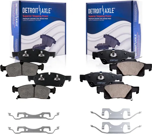 Miniatura 78 de Detroit Axle - Pastillas de Freno Delantero Izquierdo Reemplazo de Pinza de Disco para Dodge Ram 1500 Dakota Mitsubishi Raider - Juego de 3 piezas