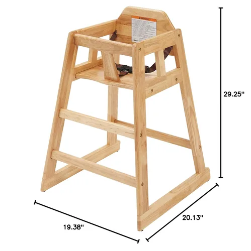 Miniatura 2 de Winco Silla alta de madera sin ensamblar, natural, bronceado, mediana
