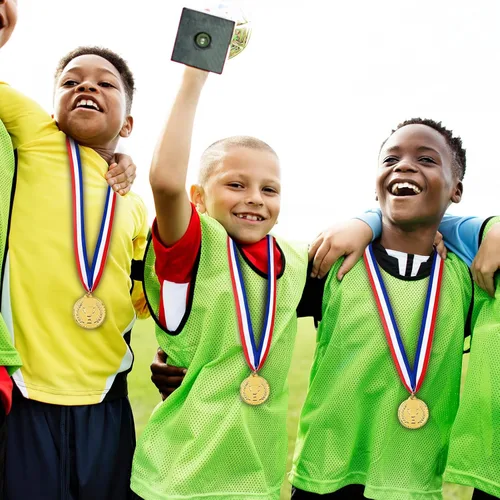 Miniatura 6 de Caydo Gold Medals for Kids, Plastic Medals for Awards Winner Award Medals for Children's Game Prizes, School Sports Games, Competitions, Family