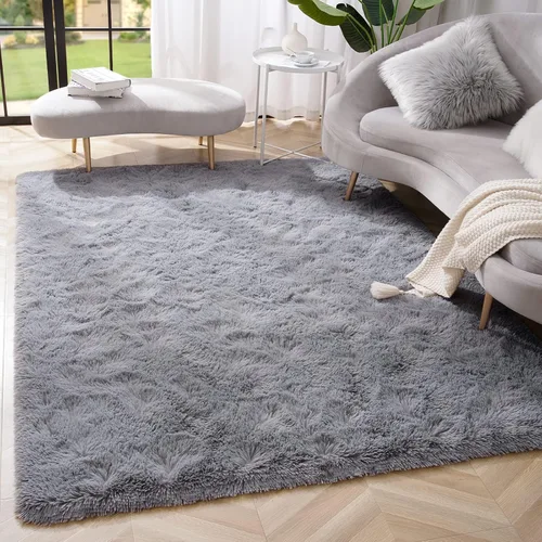 Miniatura 28 de Amearea Alfombra de Área Peluda Esponjosa para Dormitorio de Niños Sala de Estar, Extra Suave y Difusa Alfombras Peludas, Antideslizante, Alfombra
