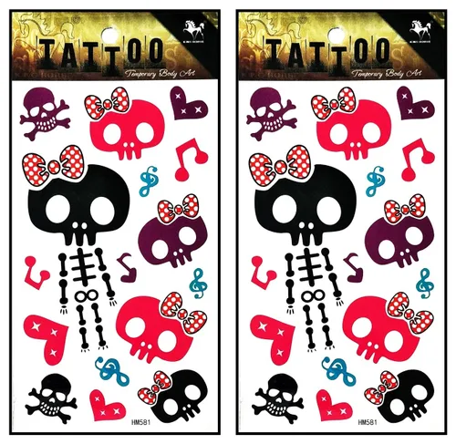 Miniatura 5 de Tatuajes 2 hojas de tatuaje temporal 3D negro mariposa líneas discontinuas para mujeres hombres espalda baja hombro cuello brazo tatuaje etiqueta