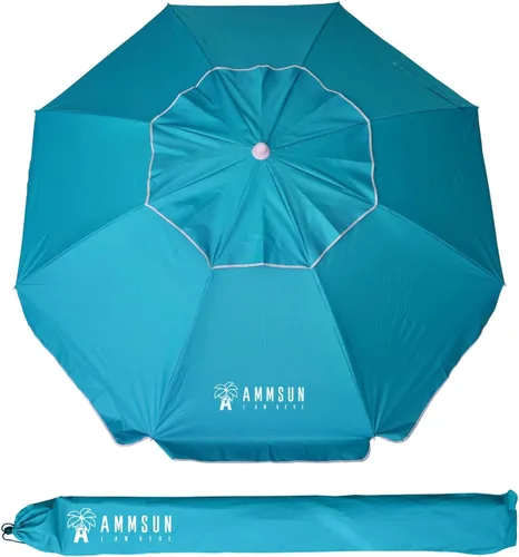 Miniatura 8 de AMMSUN Sombrilla Portátil de Patio y Playa de 6.5 pies para Arena con Inclinación y Ventilación de Aire, Refugio Solar, Protección UV 50+, Sombrilla