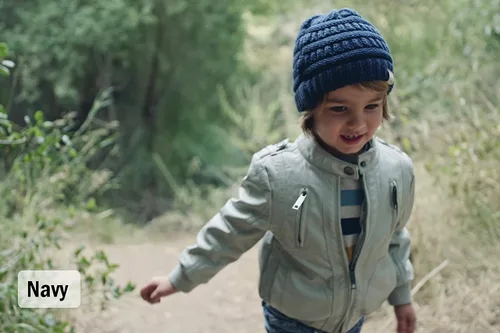 Miniatura 5 de Funky Junque Gorro de invierno para niños, tejido, acanalado