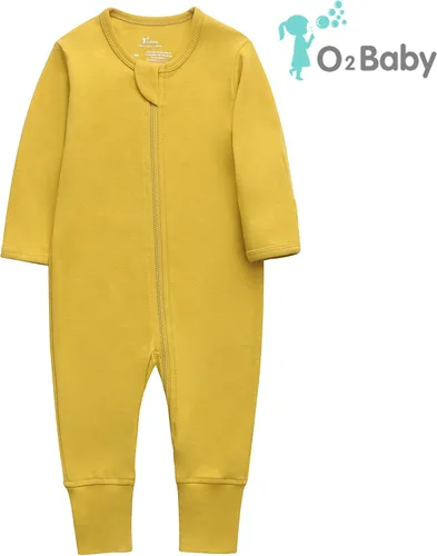 Miniatura 2 de O2 BABY Organic Cotton Baby Footless Pajamas, Zip Front Baby Boys Girls Romper, Long Sleeve Sleep and Play