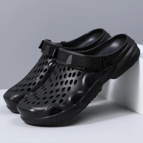 Miniatura 7 de Zuecos de verano antideslizantes para hombre, zapatos de jardín ligeros y suaves, zuecos para jardín, cocina, exteriores, playa, patio, piscina