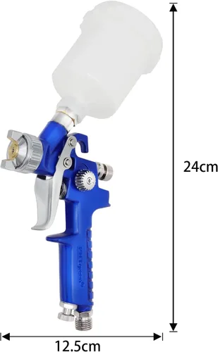 Miniatura 5 de HVLP Mini Pistola Pulverizadora de Pintura con Boquilla de 0.8 mm, Capacidad de 125 cc, Pistola Pulverizadora de Pintura con Alimentación por