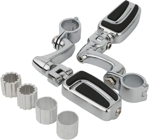 Miniatura 22 de TCT-MOTORPARTS Soportes de clavijas de pie de barra de carretera negro para Harley Touring 22/25/32/1.378 in