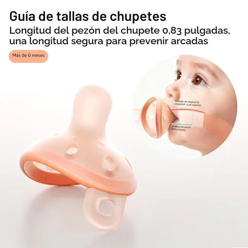 Miniatura 6 de Garkoko Chupetes para bebés de 0 a 6 meses, de una sola pieza, de silicona suave, para bebés recién nacidos y amamantados, sin BPA