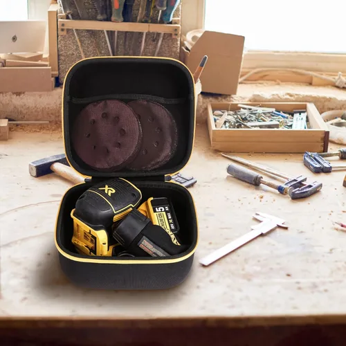 Miniatura 8 de khanka Estuche rígido de viaje compatible con lijadora orbital DEWALT 20V MAX (DCW210B), solo funda